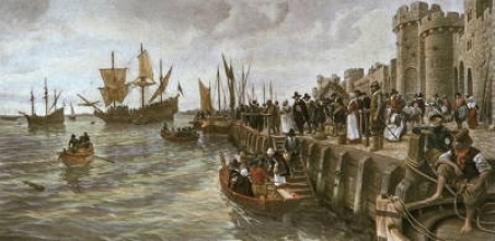 B030 - Sailing of the Mayflower 1620