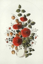 F266B - Autumn Flowers (Round Vase)