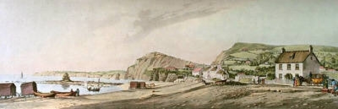 G101A - Sidmouth, Cliffs+Bathing Mach.